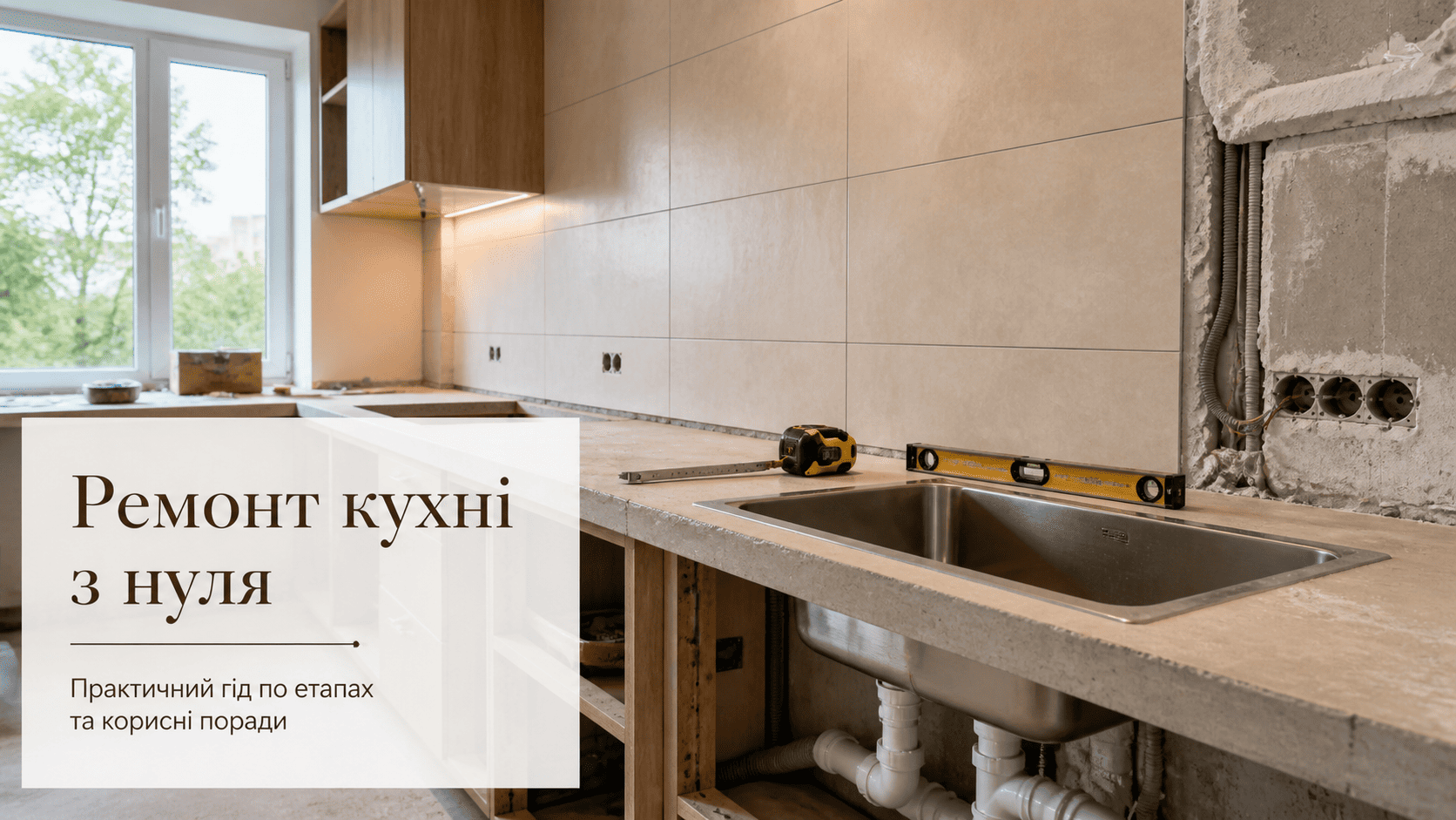 Ремонт кухні з нуля — від проєкту до здачі