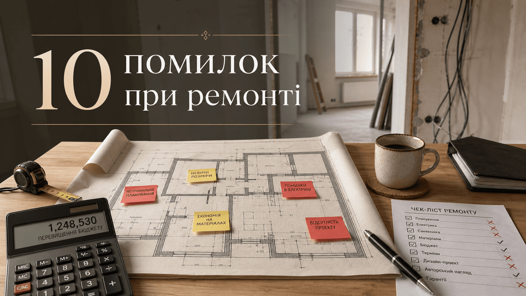 10 найпоширеніших помилок при ремонті квартири